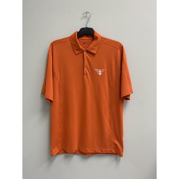 Robert Trent Jones Trail Nike Golf Polo Shirt Mens Medium‎ Fit Dry Orange - Picture 1 of 5